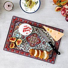 Tábua de corte em forma de tapete persa