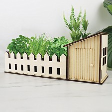 Mini horta interior em madeira