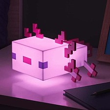 Candeeiro Minecraft em forma de axolote