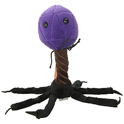 Brinquedo de peluche do vírus bacteriófago T4