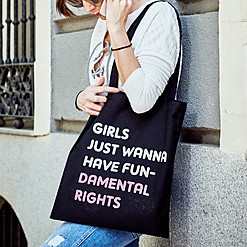 Tote bag As raparigas só querem ter direitos fundamentais