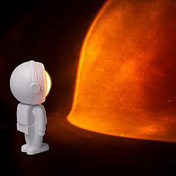 Mini candeeiro projetor em forma de astronauta