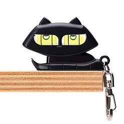 Porta-chaves em forma de gato com abridor e nível