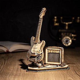 Puzzle 3D guitarra eléctrica de madeira 
