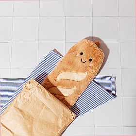 Garrafa de água quente em forma de baguete