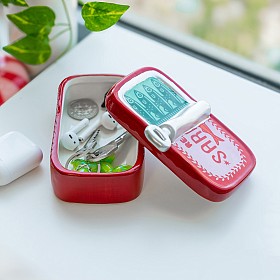 Caixa de jóias original em forma de lata de sardinha