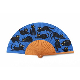 Leque original com impressão de gatinhos