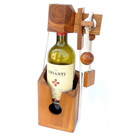 Um puzzle para fechar garrafas de vinho