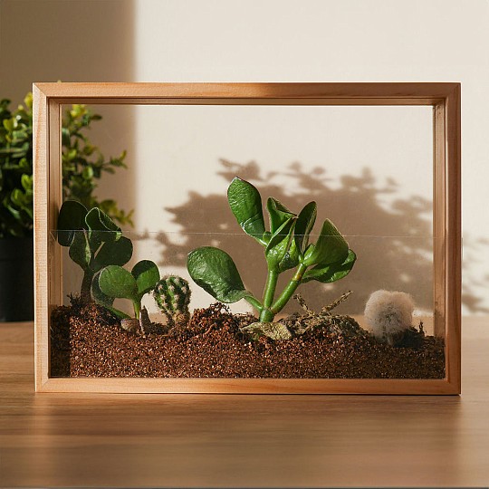Crie o seu próprio mini-jardim emoldurado