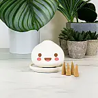 Queimador de incenso em forma de bolinho de massa