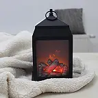 Simula o efeito da queima de troncos