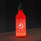 Candeeiro de noite em forma de frasco de molho picante