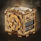 Fabricado em madeira de bétula, plexiglass, ímanes e berlindes metálicos.