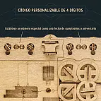 Inclui um código personalizável