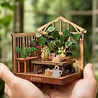 Mini-maquete da aula de herbologia do Harry Potter