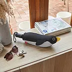 Guarda-chuva automático com capa em forma de pinguim
