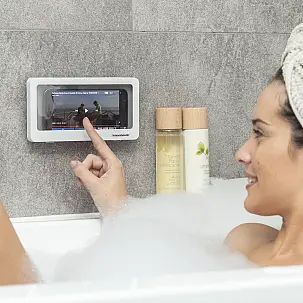 Capa de telemóvel impermeável para montagem na parede