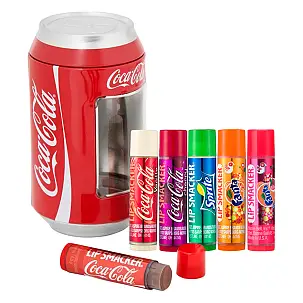 Lata clássica com 6 bálsamos labiais Lip Smacker com sabor a Coca-Cola 