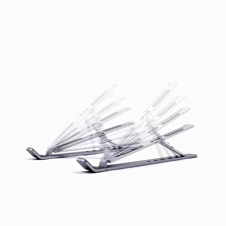 Ajusta a altura do computador portátil para a posição mais confortável