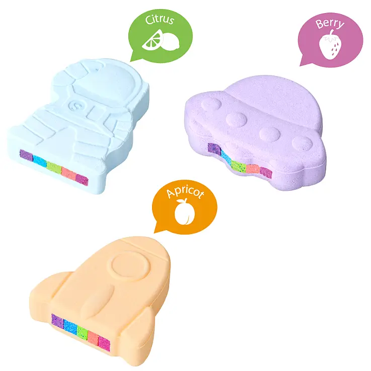 Bombas de banho disponíveis em várias formas e aromas