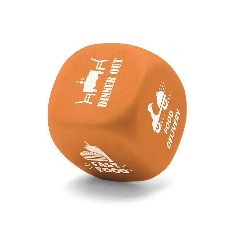 Primeiro, enrole a laranja para descobrir o plano de refeições (take away ou comida caseira).