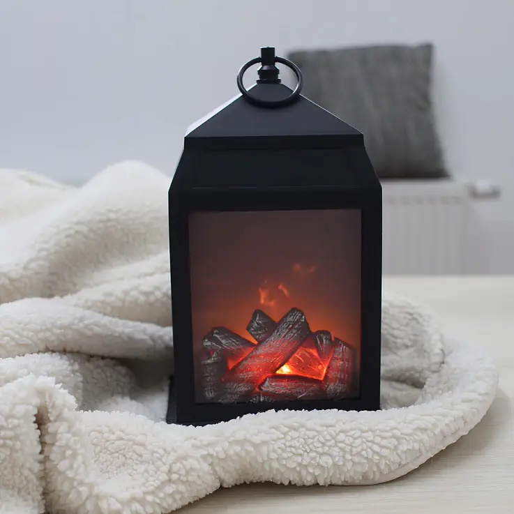 Simula o efeito da queima de troncos