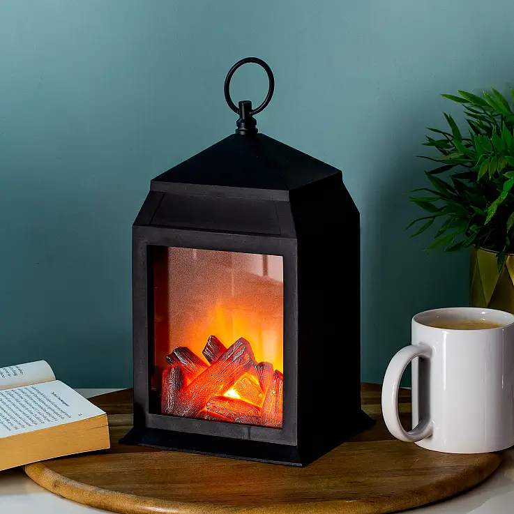 Lanterna com chaminé mini led