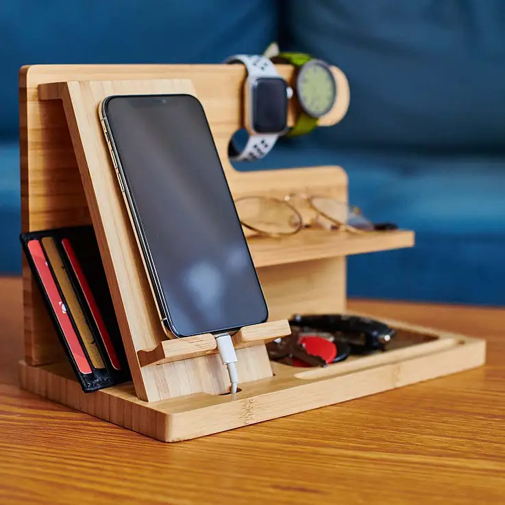 Bamblock, organizador de secretária em bambu