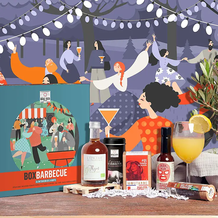 Embalado numa caixa com uma bela ilustração 