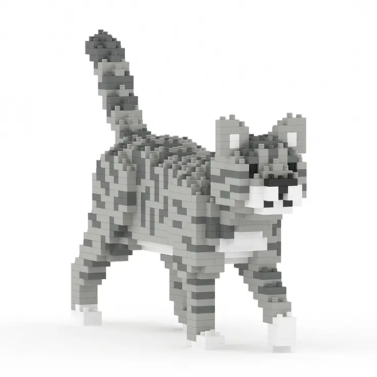 Gato malhado cinzento