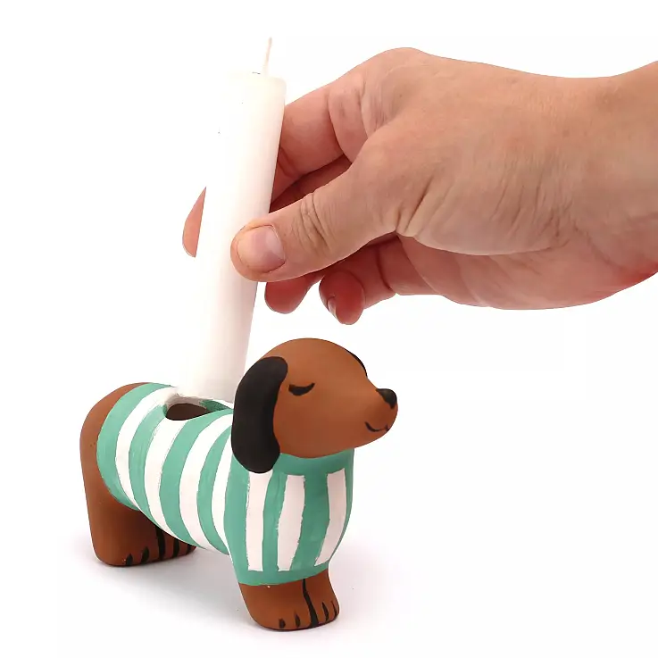 Pode ser utilizado como suporte para velas ou como mini vaso de flores.